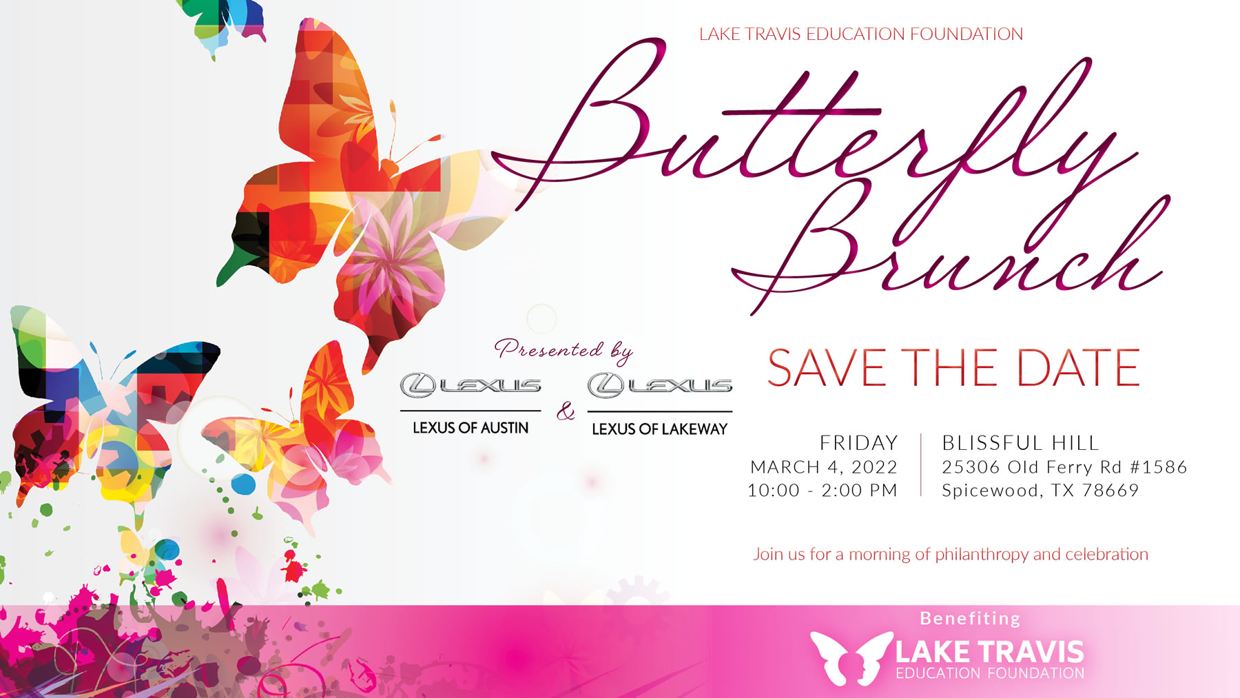 Butterfly Brunch Lake Travis Eduation Foundation