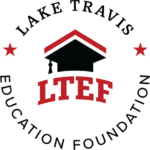 Round logo with graduation hat